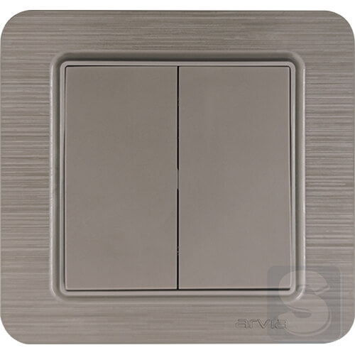 Выключатель двухклавишный Arvia Electric Lavin Медь (21 28 4010 202)